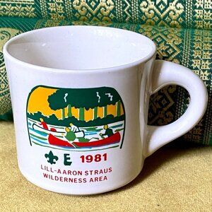 Boy Scouts America Retro Vintage Mug Lill-Aaron Straus Wilderness Area Canoe